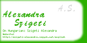 alexandra szigeti business card